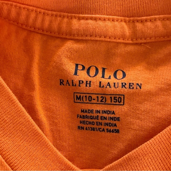 Polo Ralph Lauren -Boys Signature Pony T-shirt ,  size: Medium (10-12) , Orange - Picture 5 of 6